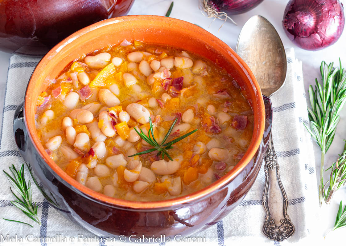 zuppa di fagioli e zucca ricetta economica