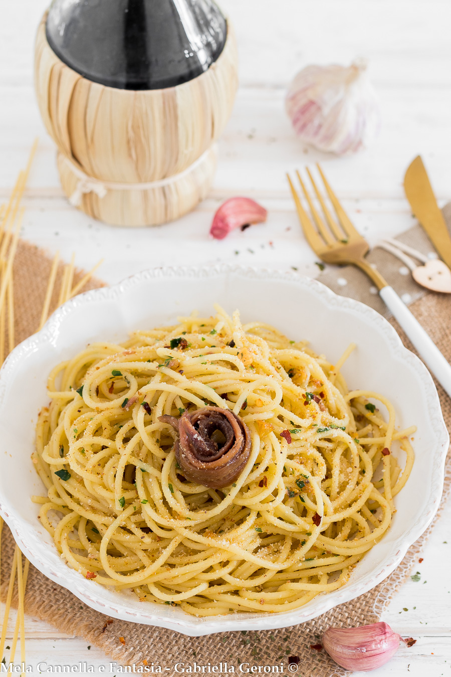 spaghetti aglio olio e alici