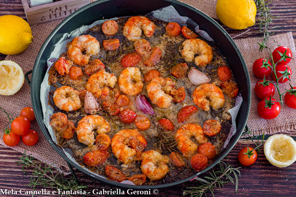 gamberi al limone gratinati al forno