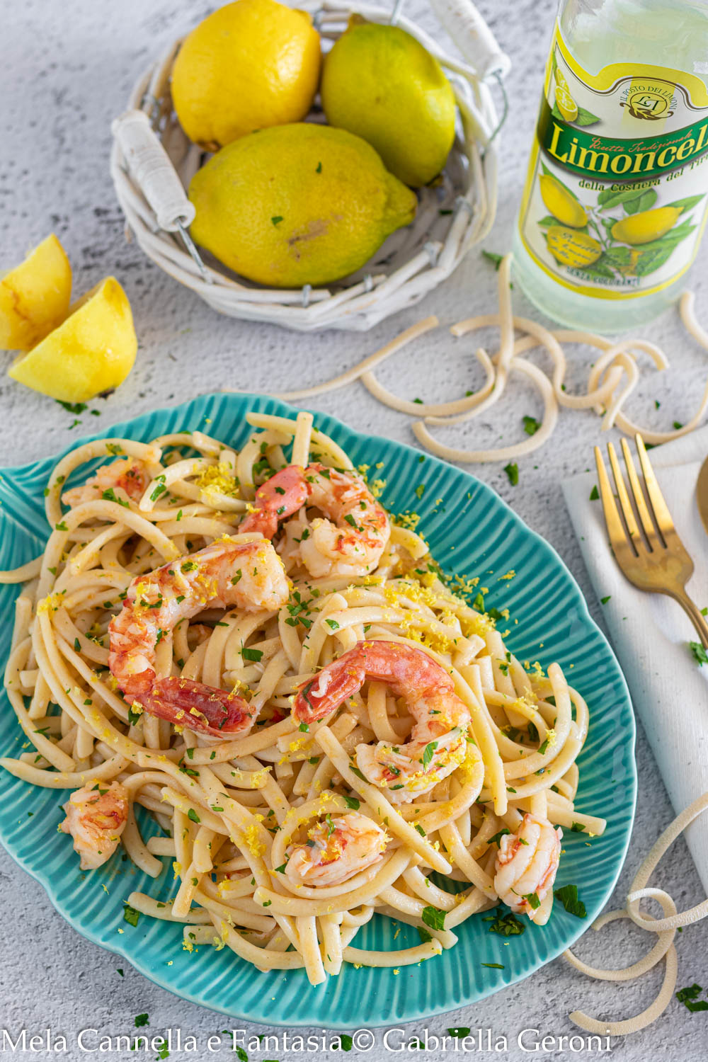 Scialatielli con gamberi al limone