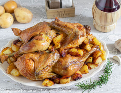 Pollo arrosto con patate al forno ricetta classica