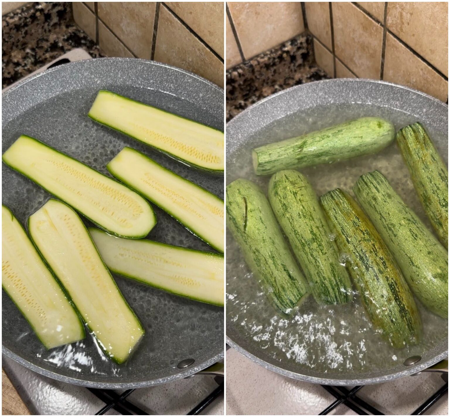 Zucchine ripiene con tonno e patate gratinate al forno