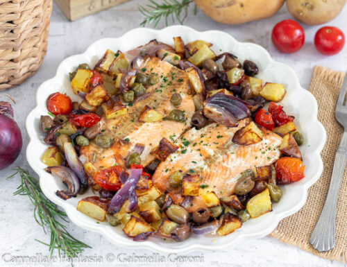Salmone in friggitrice ad aria con patate