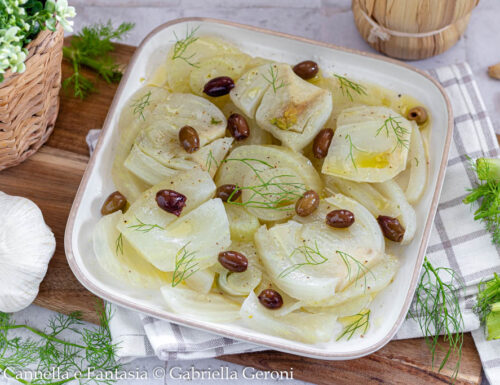 Finocchi in padella con olive taggiasche