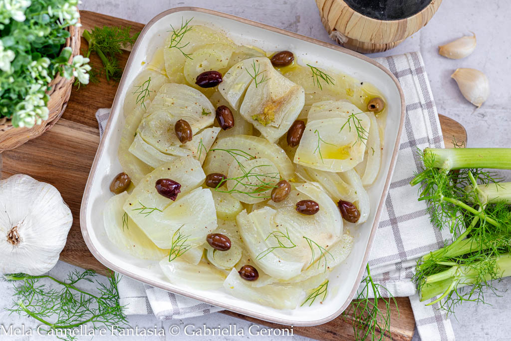 finocchi in padella con olive