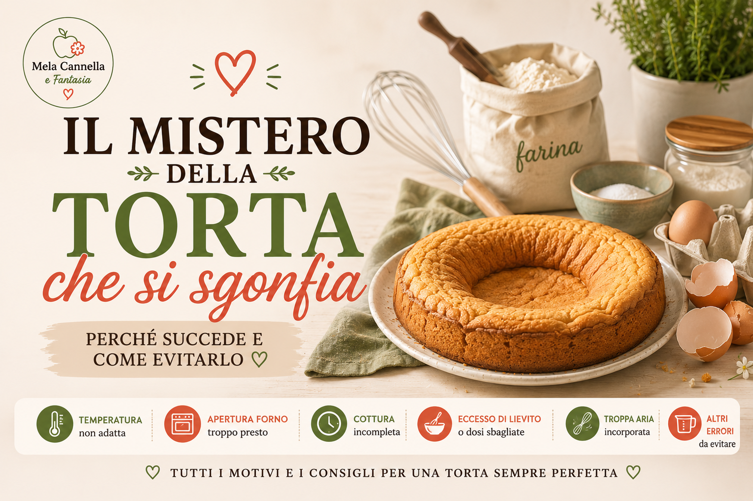 perchè la torta si è sgonfiata