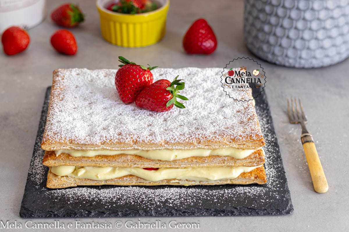 millefoglie con crema e fragole facile e veloce