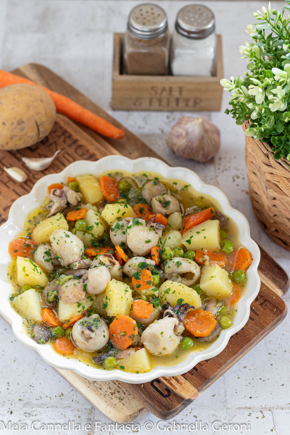 seppioline in umido con le patate