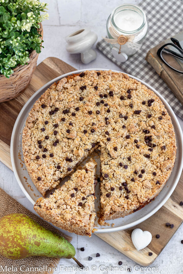 sbriciolata pere e cioccolato