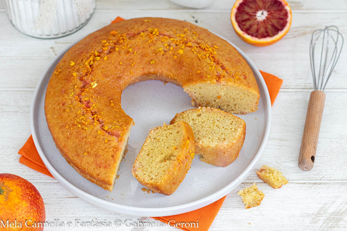 ciambellone all'arancia senza lattosio