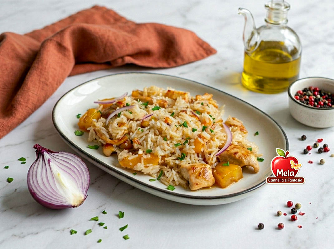 riso con pollo e ananas