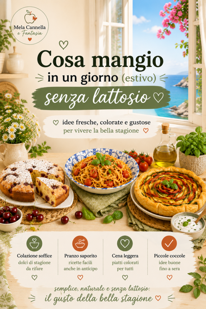 cosa mangiare in un giorno d'estate senza lattosio