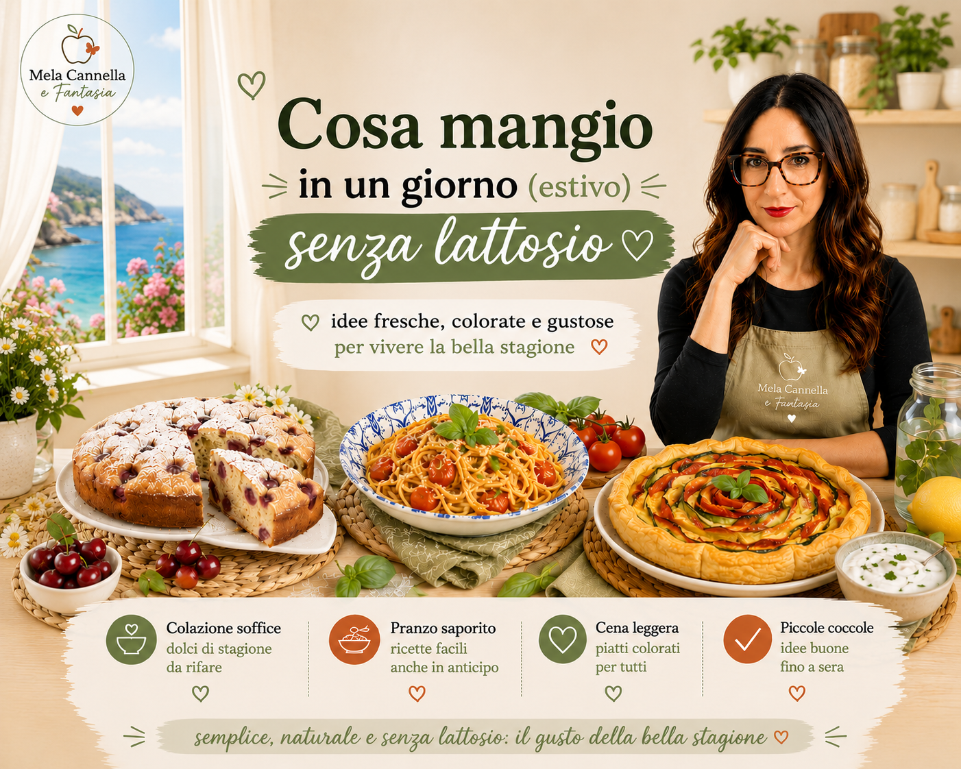 cosa mangio in un giorno d'estate senza lattosio