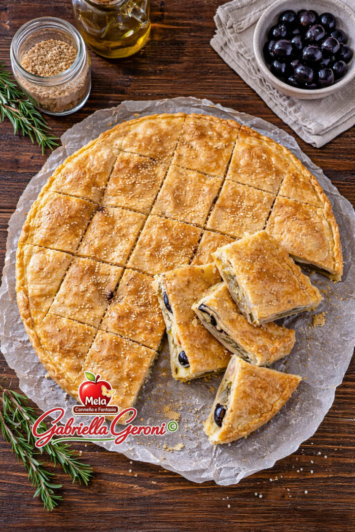 torta salata con carciofi speck e formaggio
