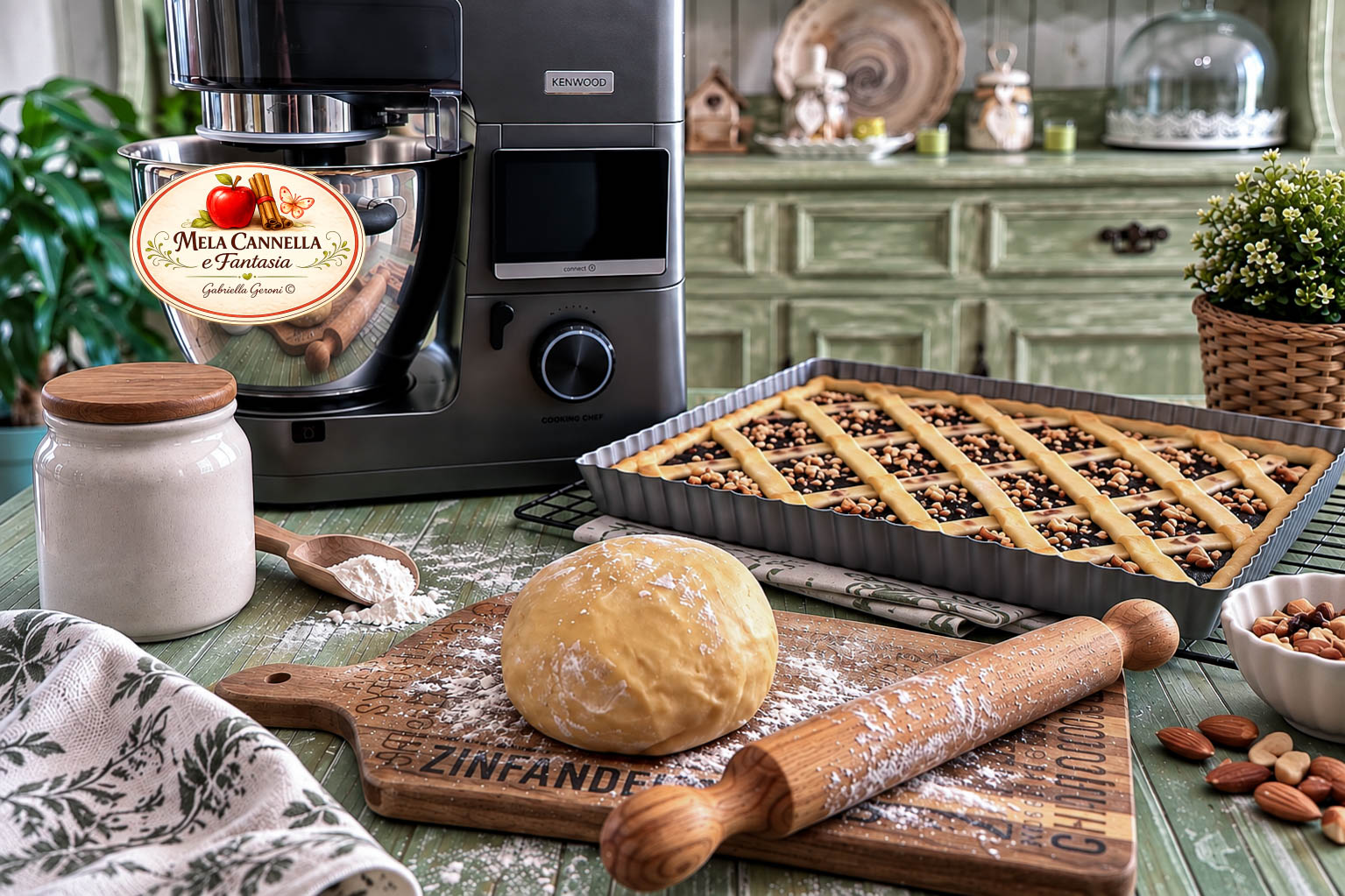 crostata con marmellata realizzata con cookink chef_