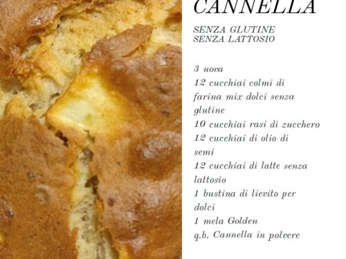 Torta Mele&Cannella RMX – Ricetta Senza Glutine e Senza Lattosio