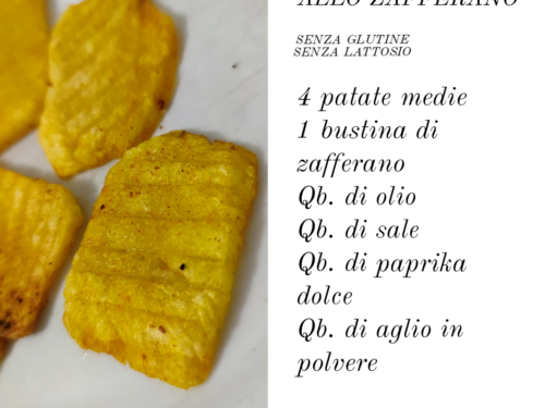 Patate Croccanti allo Zafferano – Ricetta Senza Glutine e Senza Lattosio