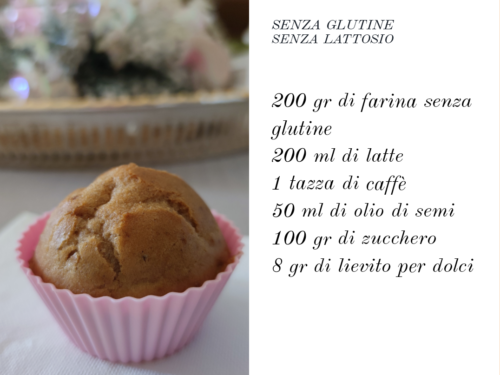 Muffin al caffè – Ricetta Senza Glutine e Senza Lattosio