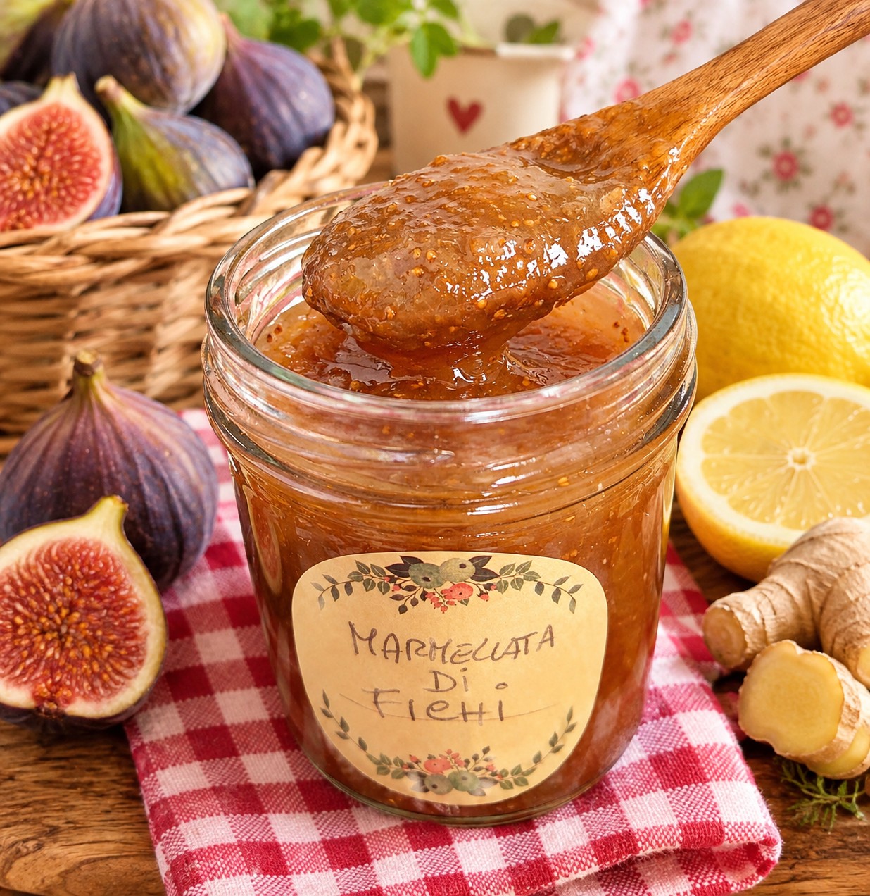 ricetta per fare la marmellata di fichi limone e zenzero