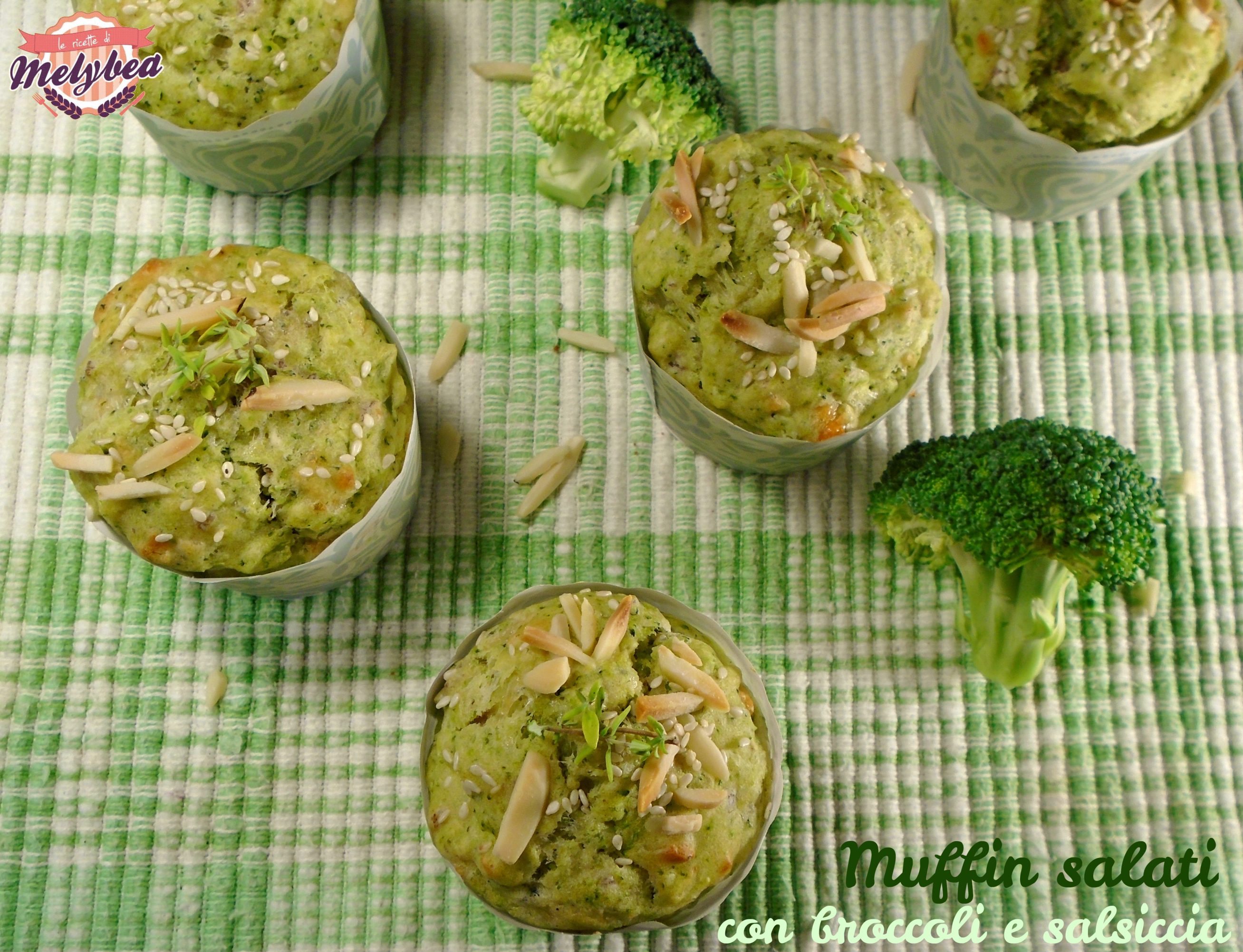 muffin salati con broccoli e salsiccia 