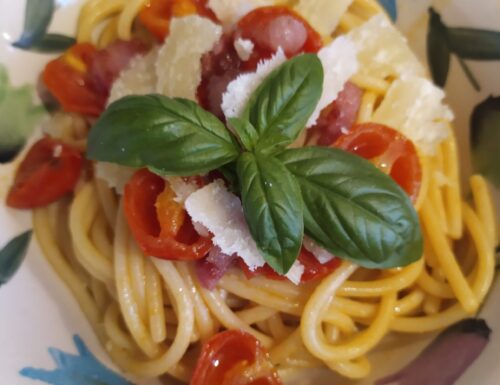 Spaghetti ai pomodorini confit