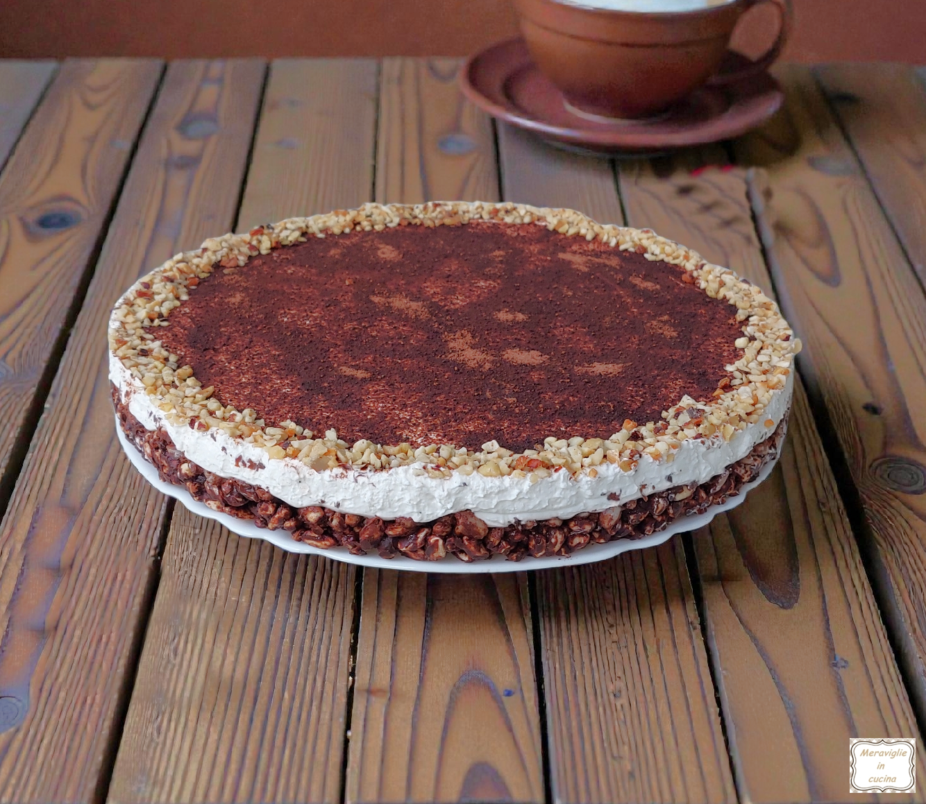 Torta fredda con riso soffiato e mascarpone
