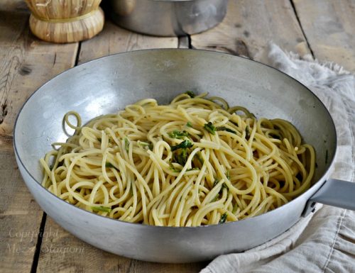 Spaghetti con asparagi selvatici