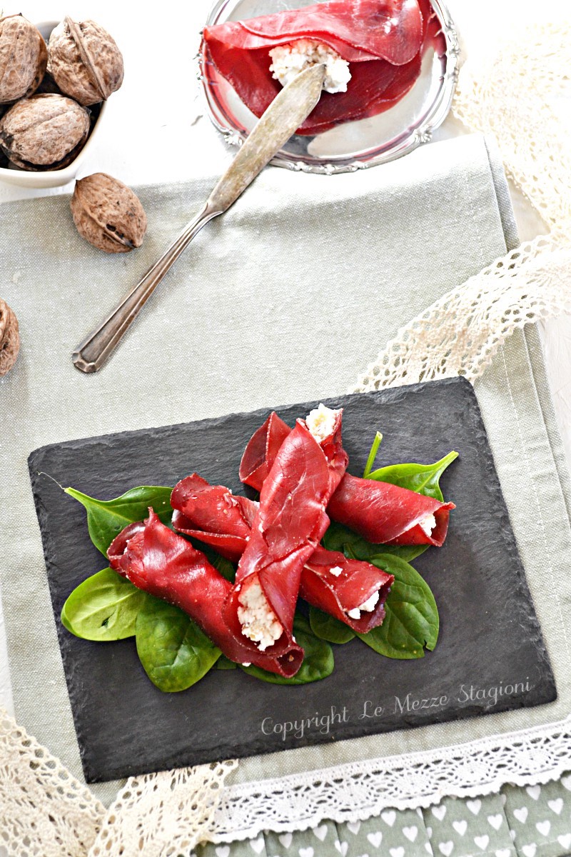 involtini di bresaola con ricotta e noci