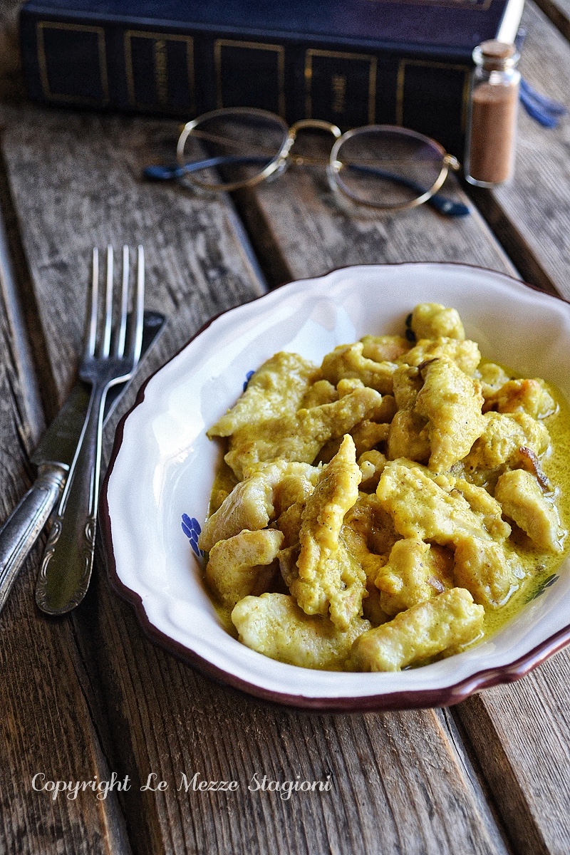 straccetti di pollo allo zafferano