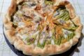 Torta salata con fiori di zucca e gorgonzola