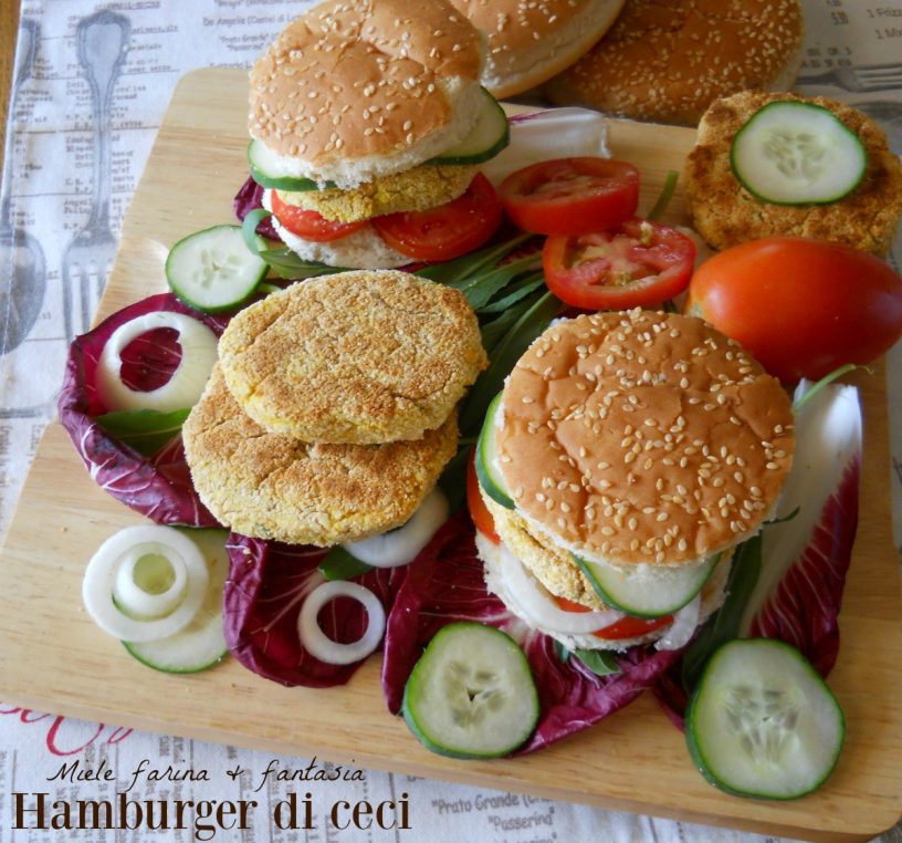 Burger vegetariani di ceci Miele farina & fantasia