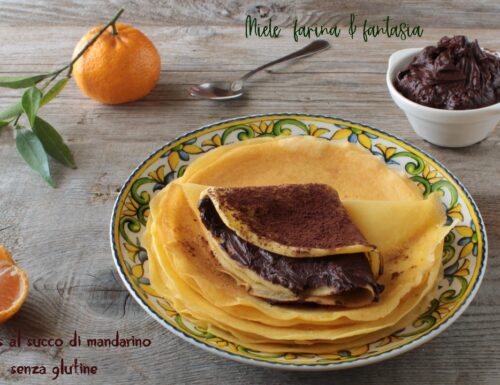 Crepes al mandarino con crema al cioccolato