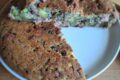 Torta salata rustica di grano saraceno, zucchine e prosciutto