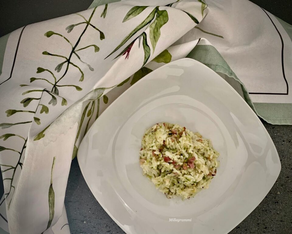 riso zucchine e speck