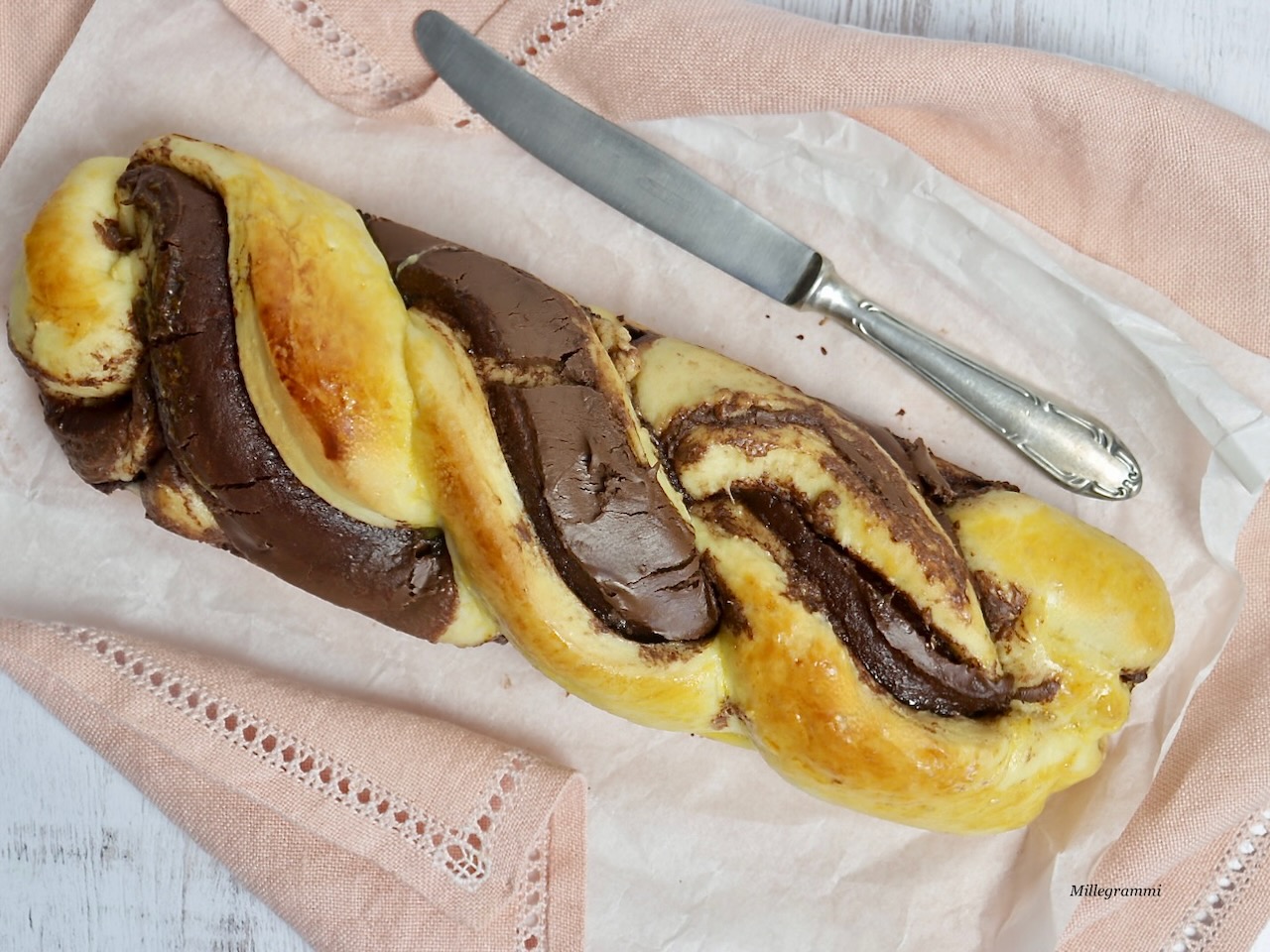 Treccia di brioche alla nutella Millegrammi