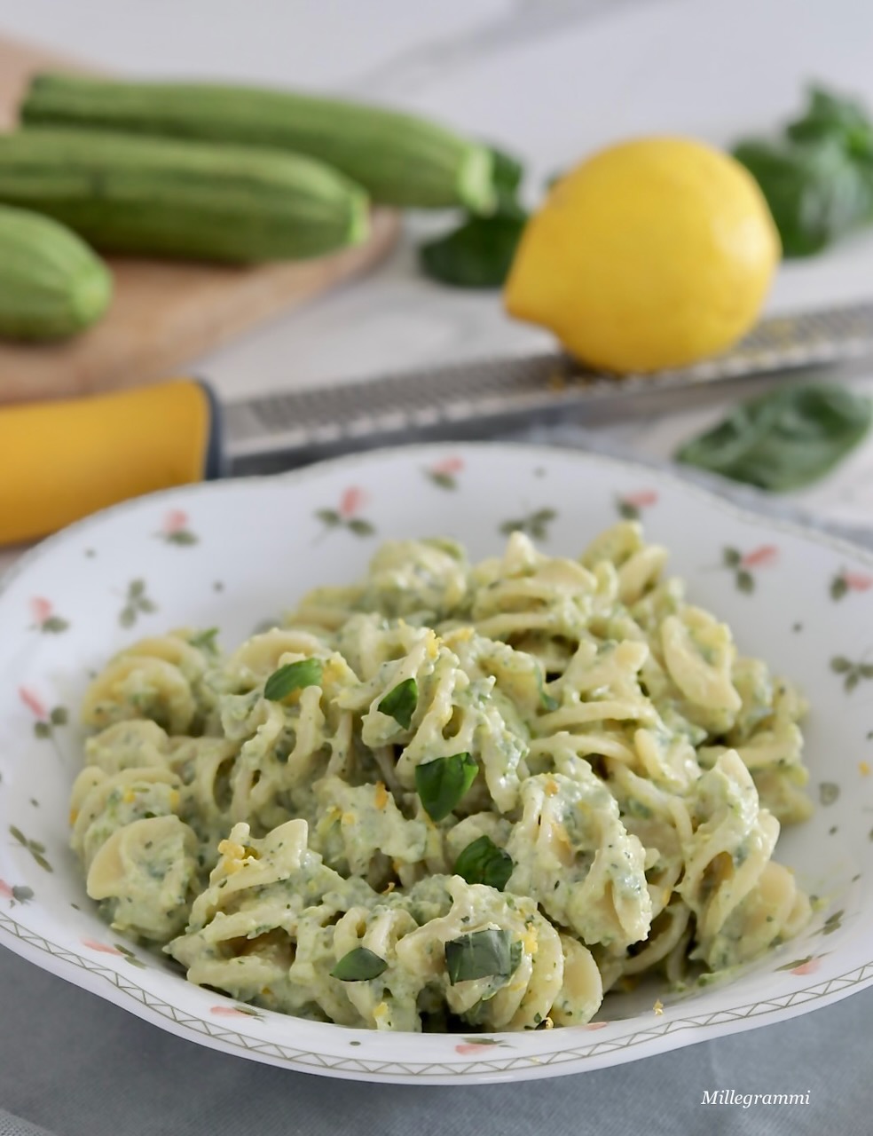 pasta ricotta zucchine e limone
