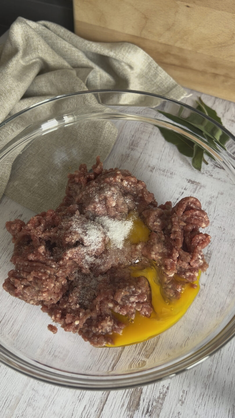 preparazione impasto polpette