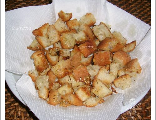 Crostini al rosmarino dal pan vecio, Crostini di pane, Ricetta crostini veloci