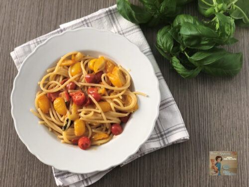 Spaghetti con datterini  gialli – ricetta semplice