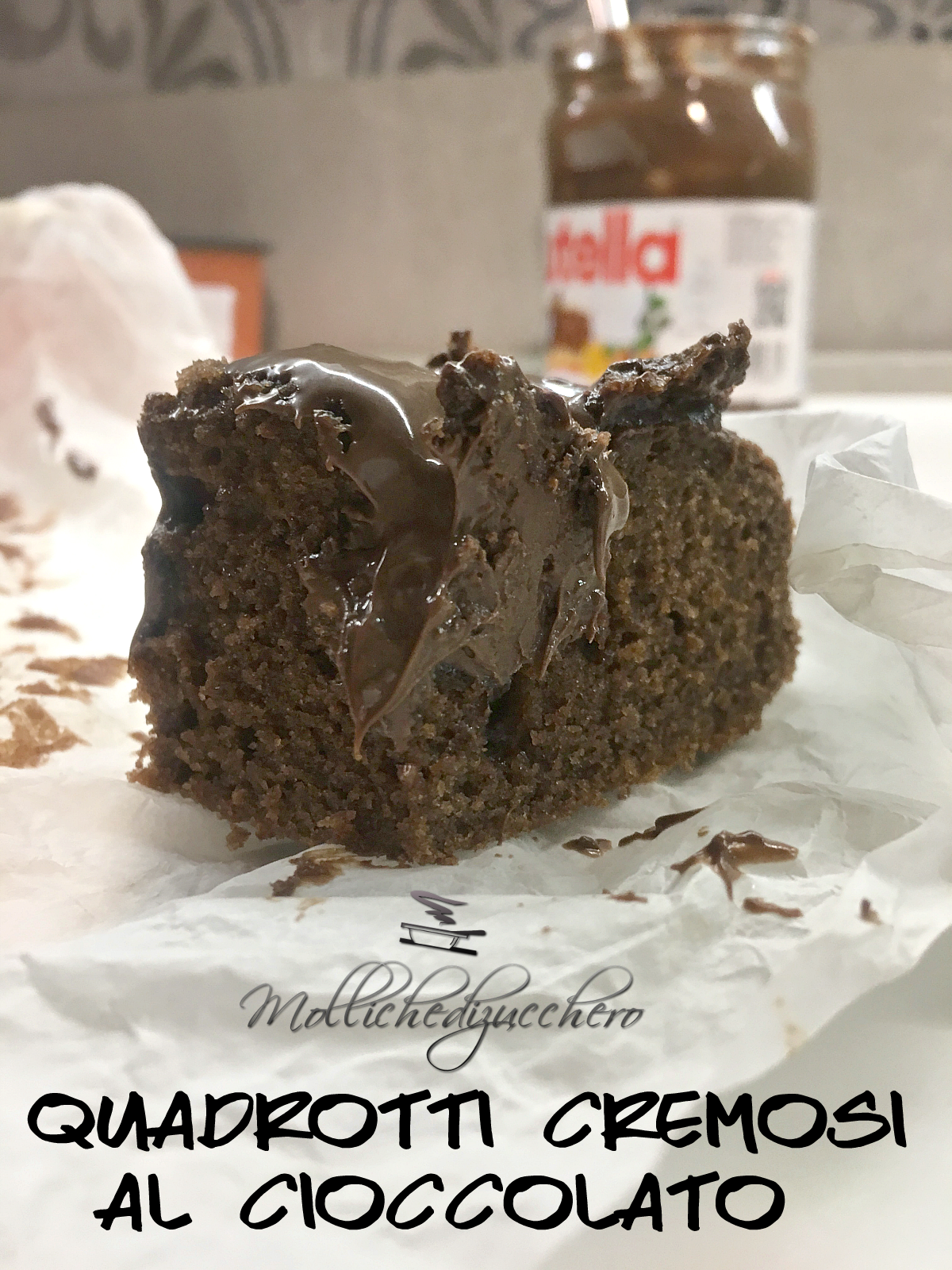 quadrotti cremosi al cioccolato