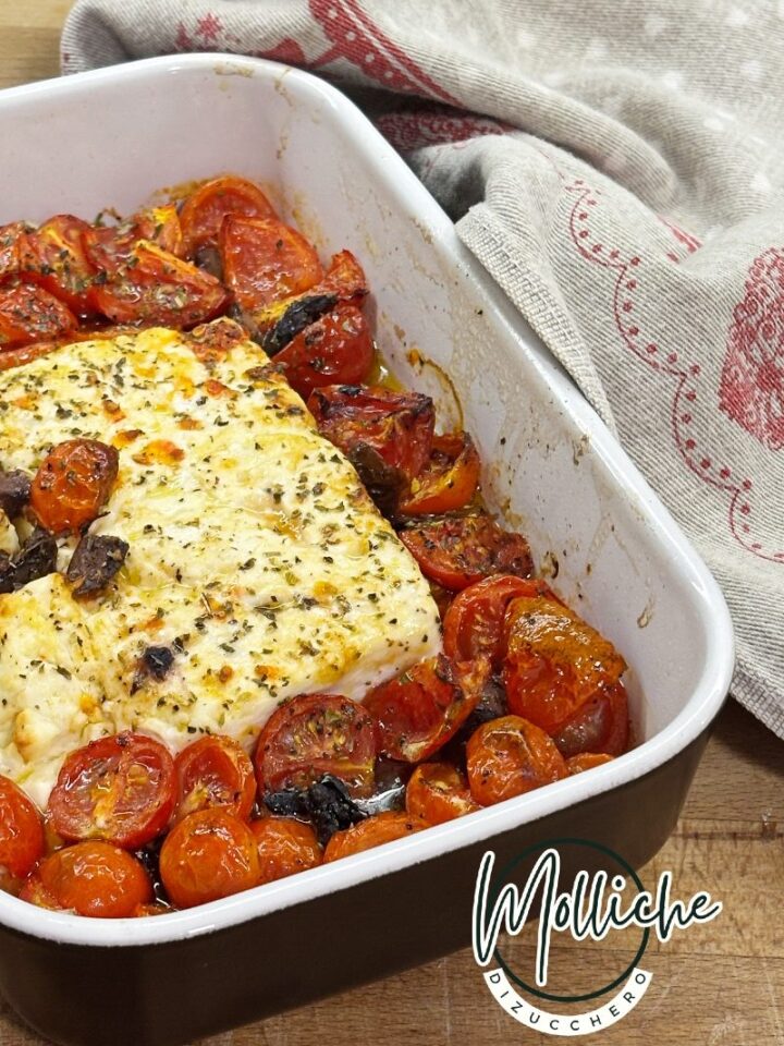 feta con pomodorini in friggitrice ad aria