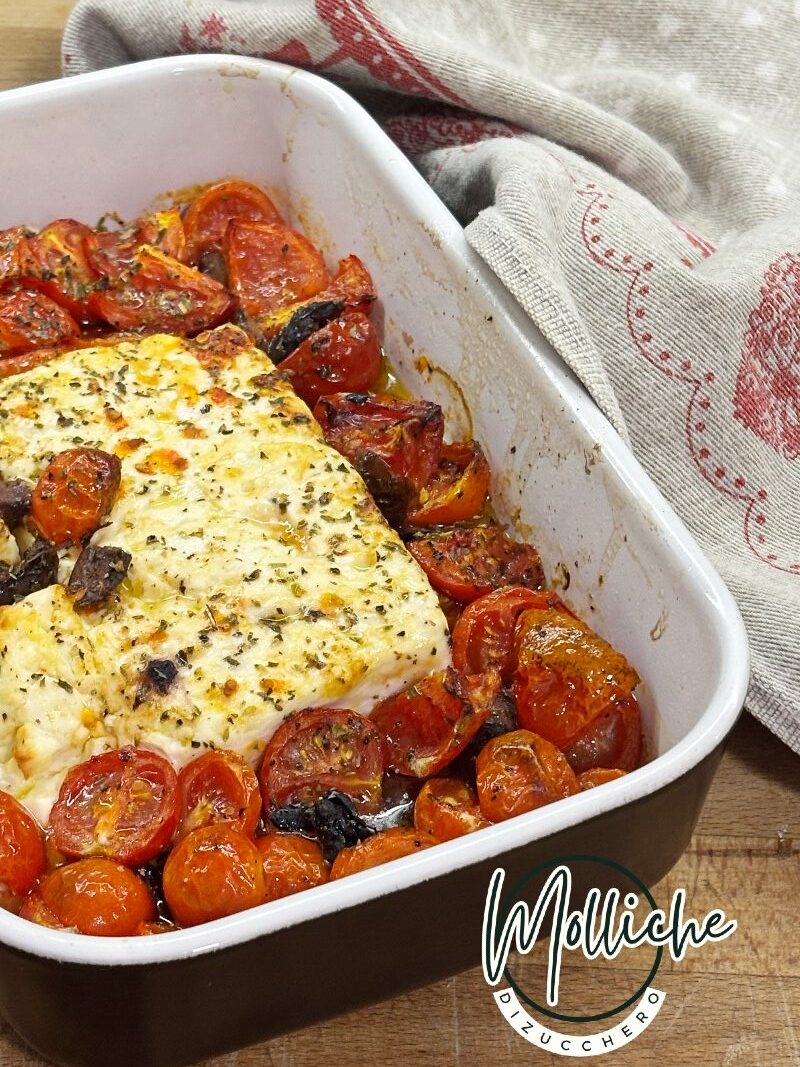 feta con pomodorini in friggitrice ad aria
