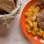 hamburger al forno parmigiano e patate morti di fame