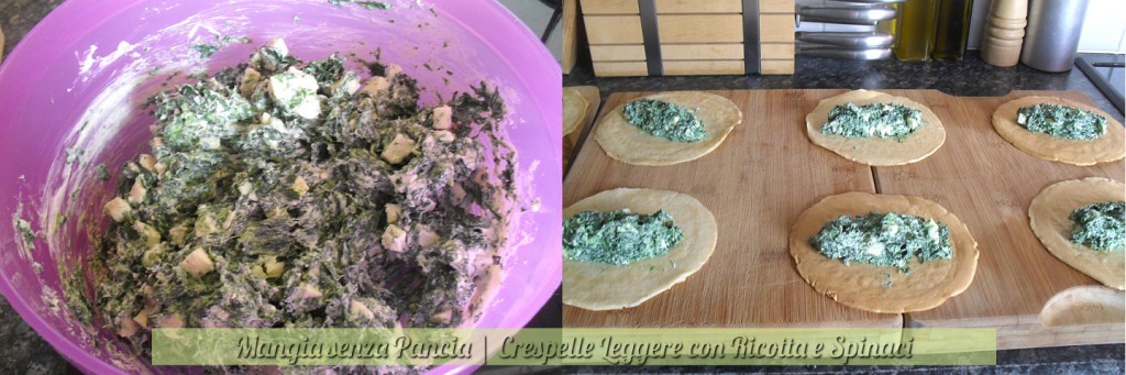 Crespelle leggere Ricotta e Spinaci, Mangia senza Pancia