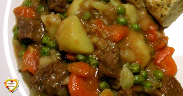 Spezzatino con patate e piselli