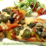 Pizza peperoni e olive, ricetta facile, menu dieta weight watchers, Mangia senza Pancia