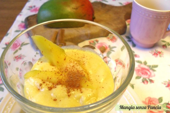 Mousse al mango light, ricetta semplice, Mangia senza Pancia
