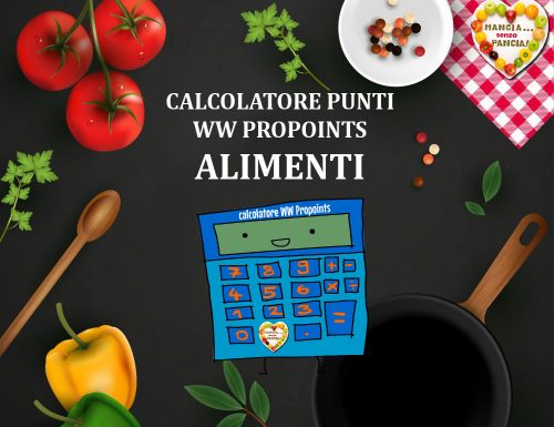 Calcolatore Punti Weight Watchers Propoints