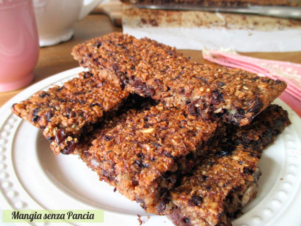 Barrette quinoa, cereali e cioccolato