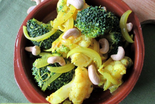 Broccoli e cavolfiore al curry